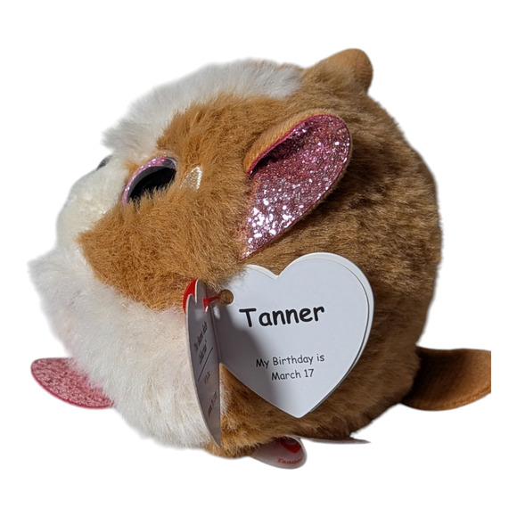 Tanner - Dog - Ty Puffies Collection - NWT - Brown/White Plushie - Picture 4 of 8